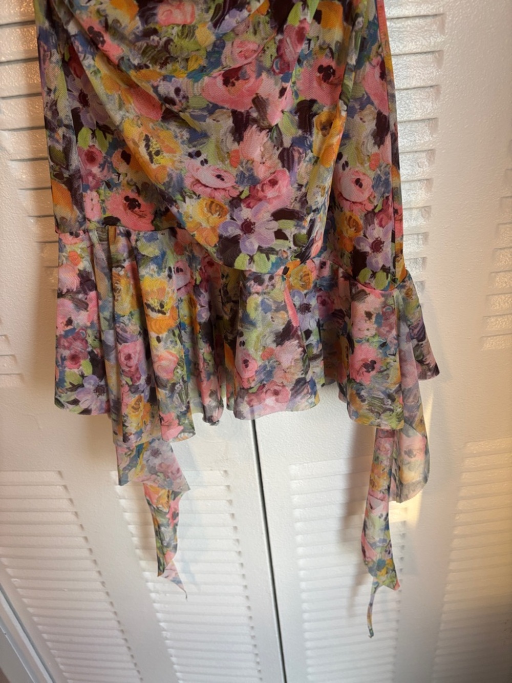 ZARA Floral Ruched Mini Dress Size S New With Tags Romantic Chic Style - Picture 5 of 16